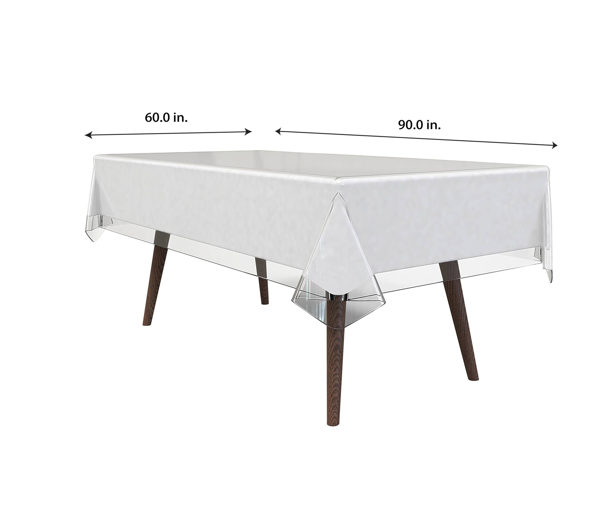 Home Details 90" Clear Tablecloth Protector